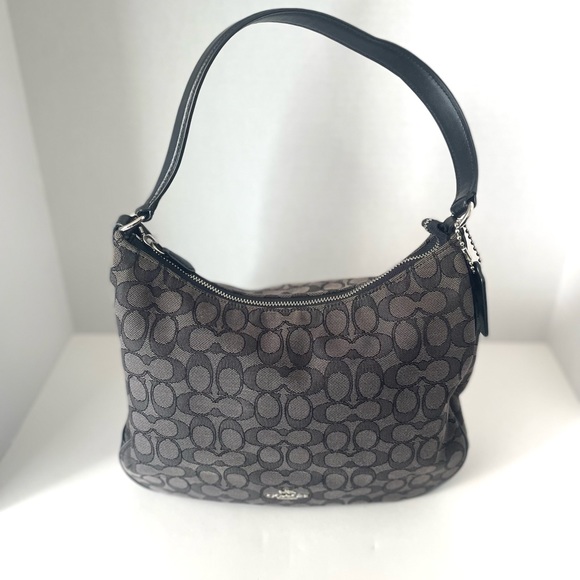 Coach Bags Coach Zip Shoulder Bag In Signature Jacquard Black 29959